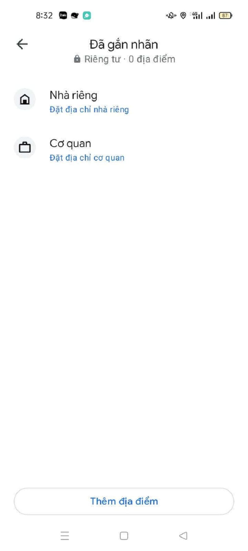 Thêm địa chỉ nhà riêng và địa chỉ nơi làm việc Thêm địa chỉ nơi làm việc của mình