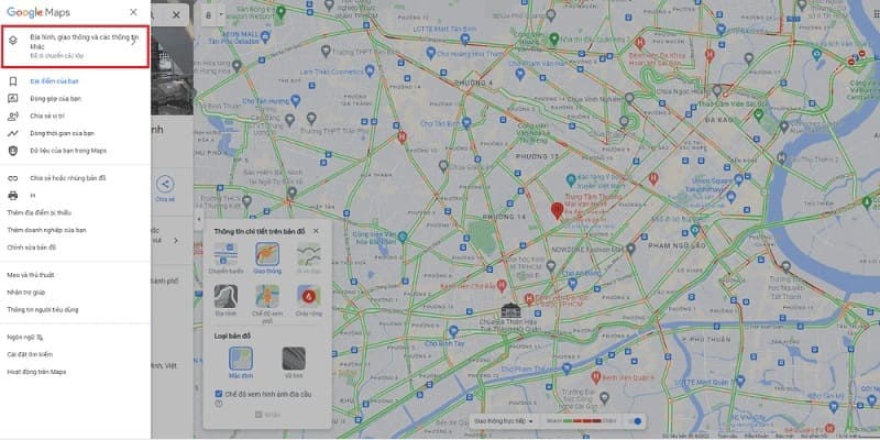 Theo dõi tình hình giao thông nhờ Google Maps Theo dõi giao thông nhờ công cụ bản đồ